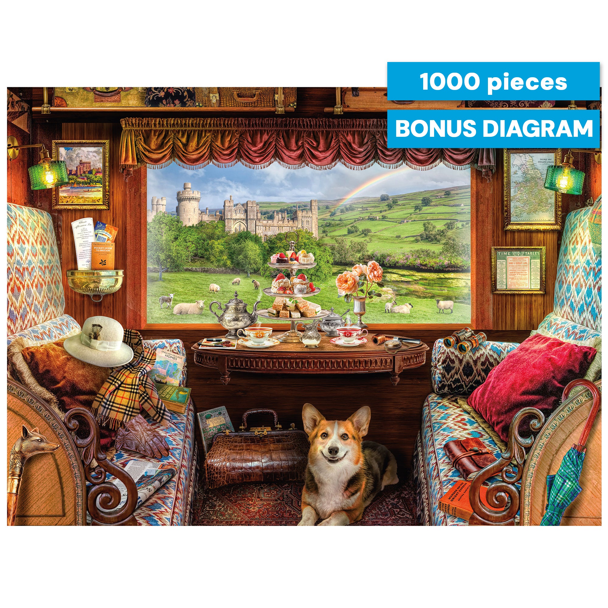 buffalo-games-lars-stewart-england-train-view-puzzle-1000-teile image 2