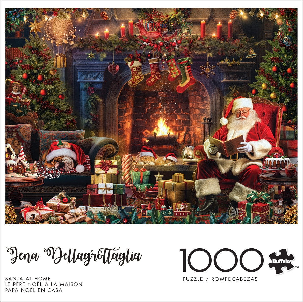 buffalo-games-santa-at-home-puzzle-1000-teile-weihnachten-kamin image 4