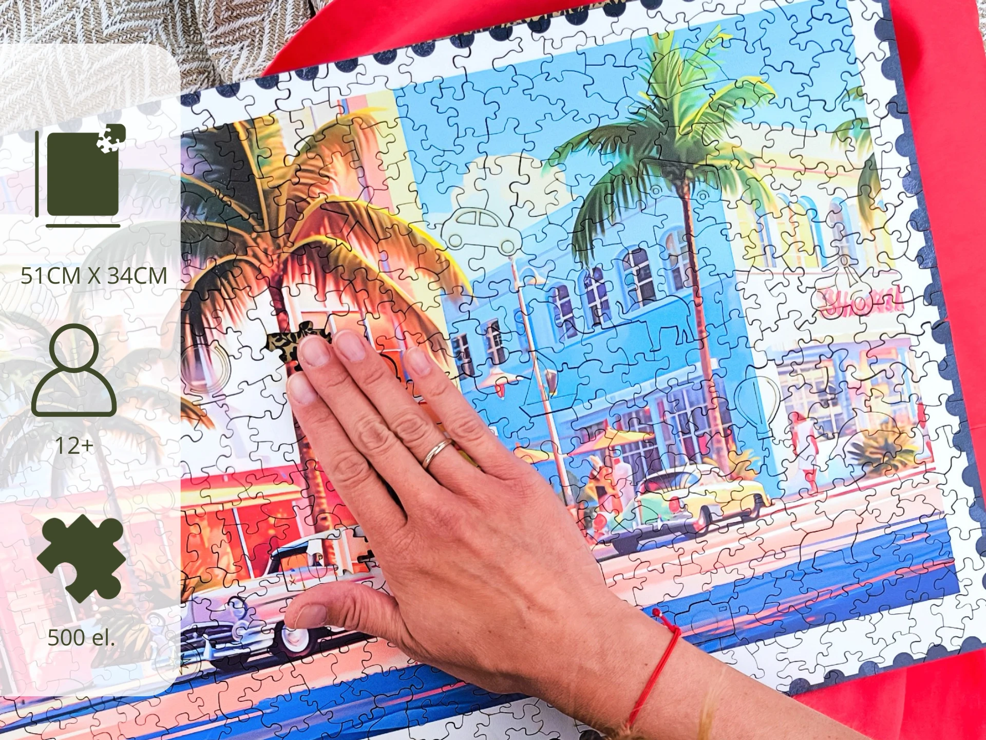 milliwood-hello-traveler-havana-holzpuzzle-500-teile-retro-autos image 4