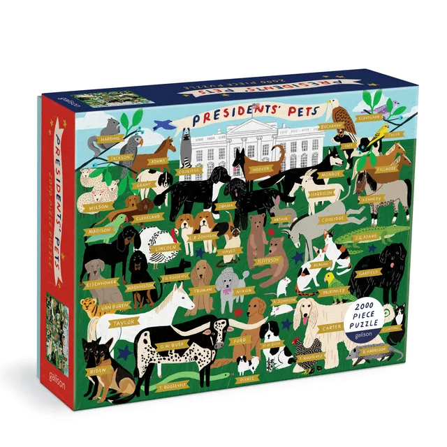 galison-presidents-pets-2000-teile-puzzle-haustiere image 1