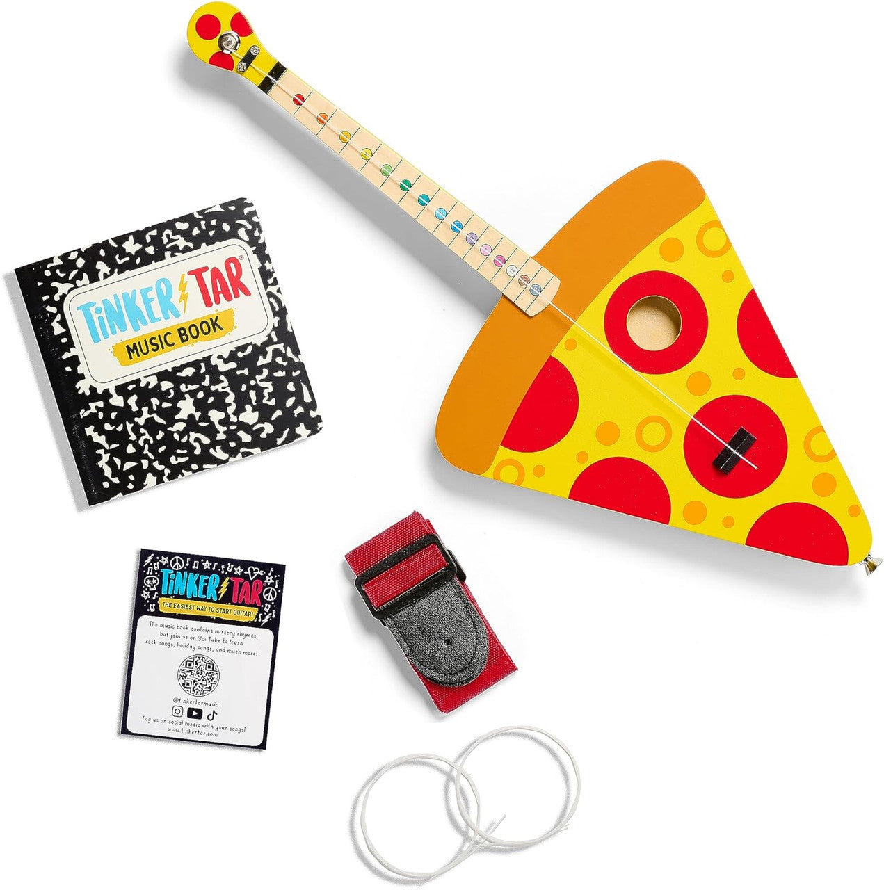 tinkertar-pizza-guitar-kindergitarre-1-saite-mit-buch image 1
