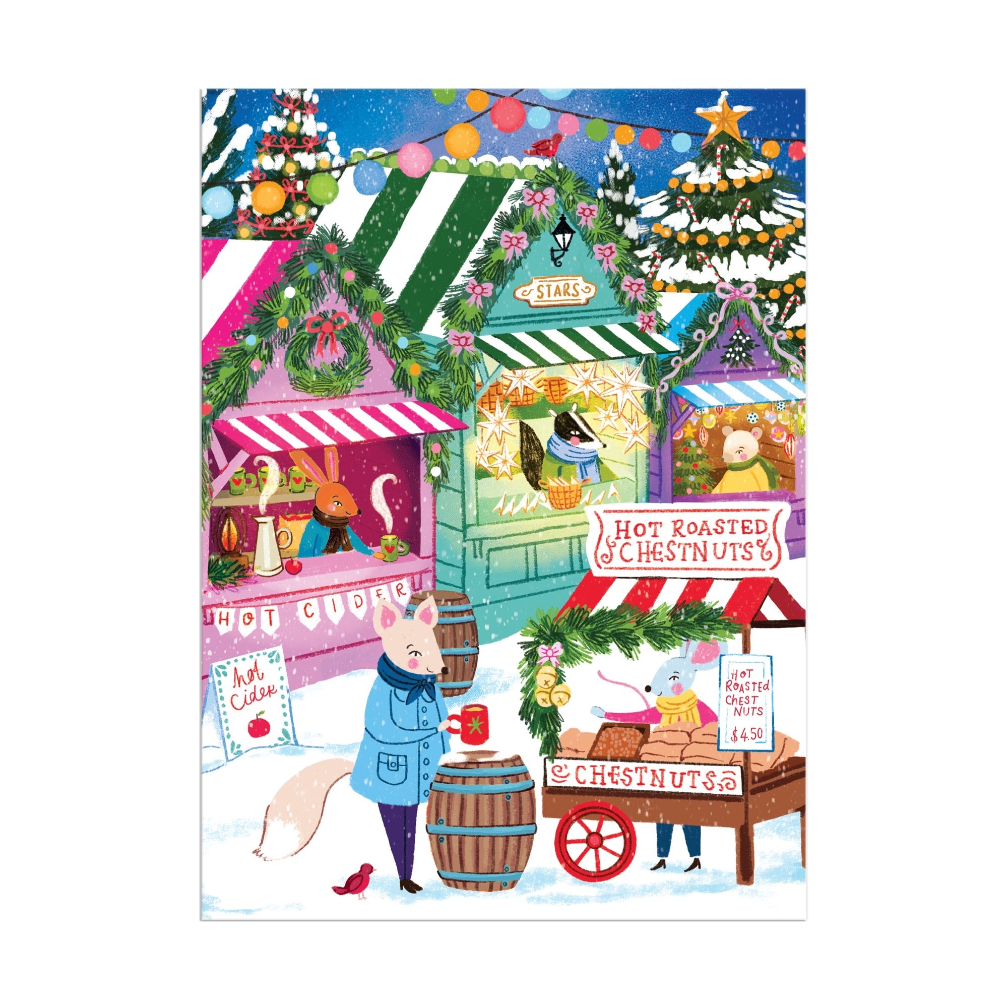 galison-holiday-market-puzzle-anh-nger-130-teile-weihnachten image 4