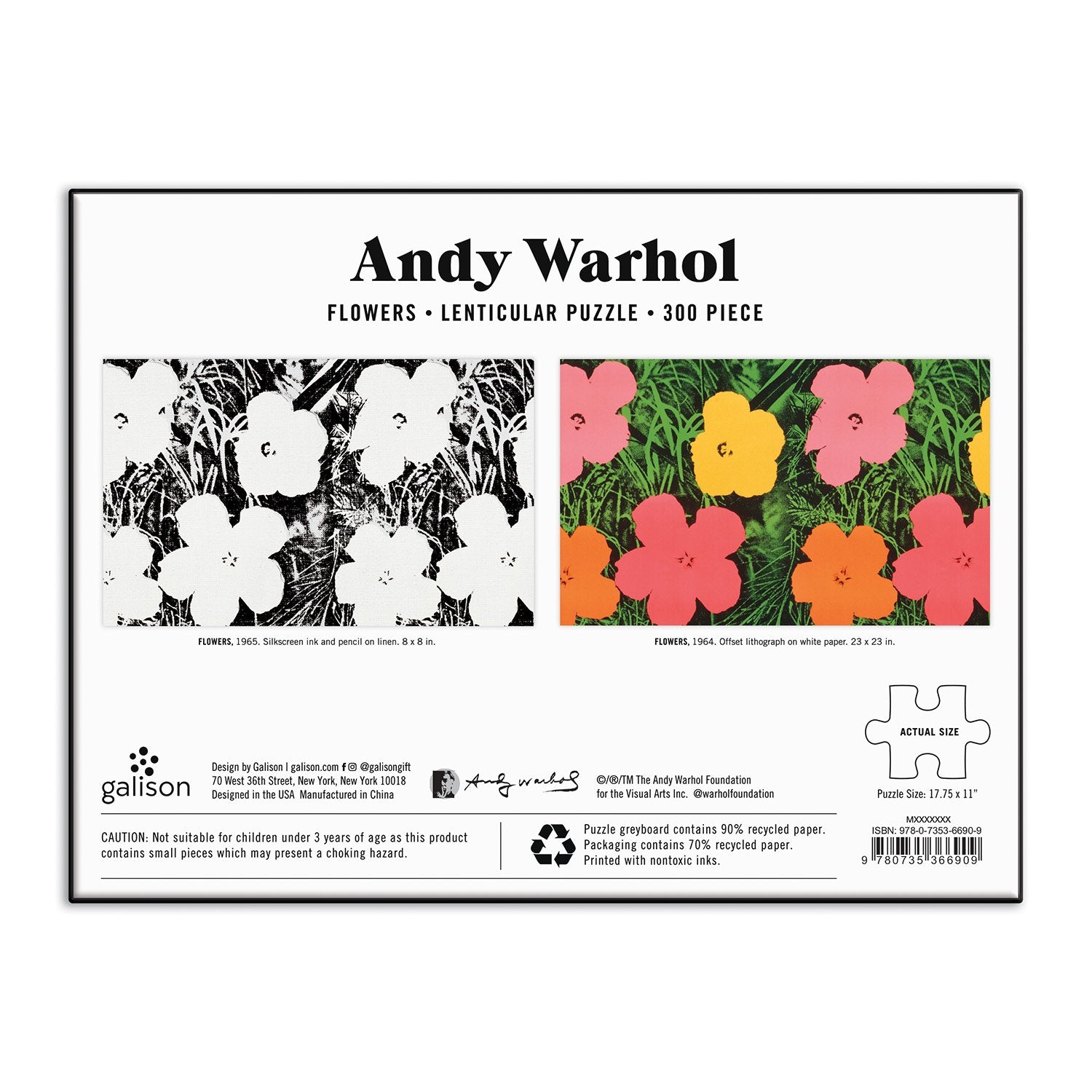 galison-warhol-flowers-300-teile-lenticular-puzzle-blumen image 6