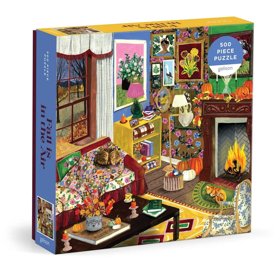 galison-fall-is-in-the-air-puzzle-500-teile-herbst-wohnzimmer image 1