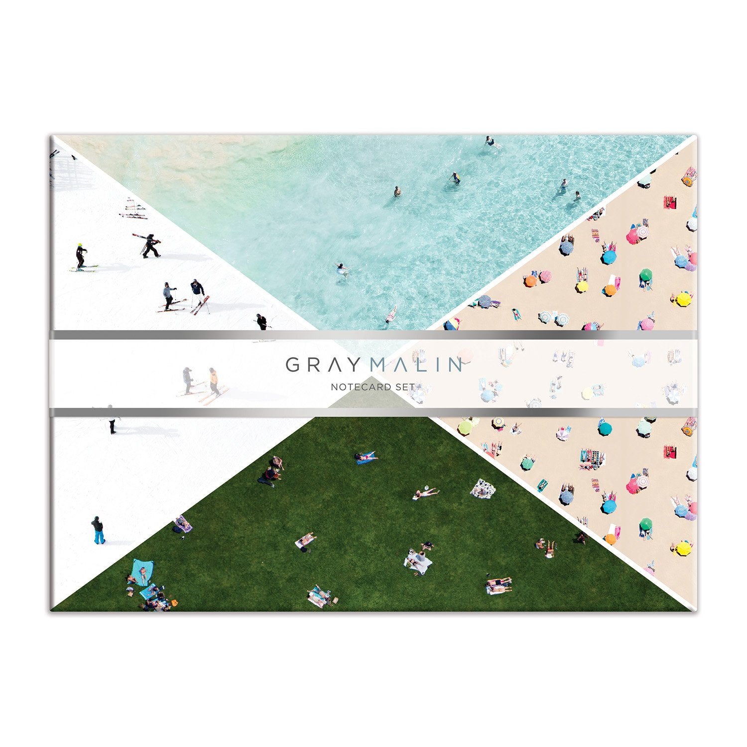 galison-gray-malin-grusskarten-set-12-karten-strand-ski-folie image 1
