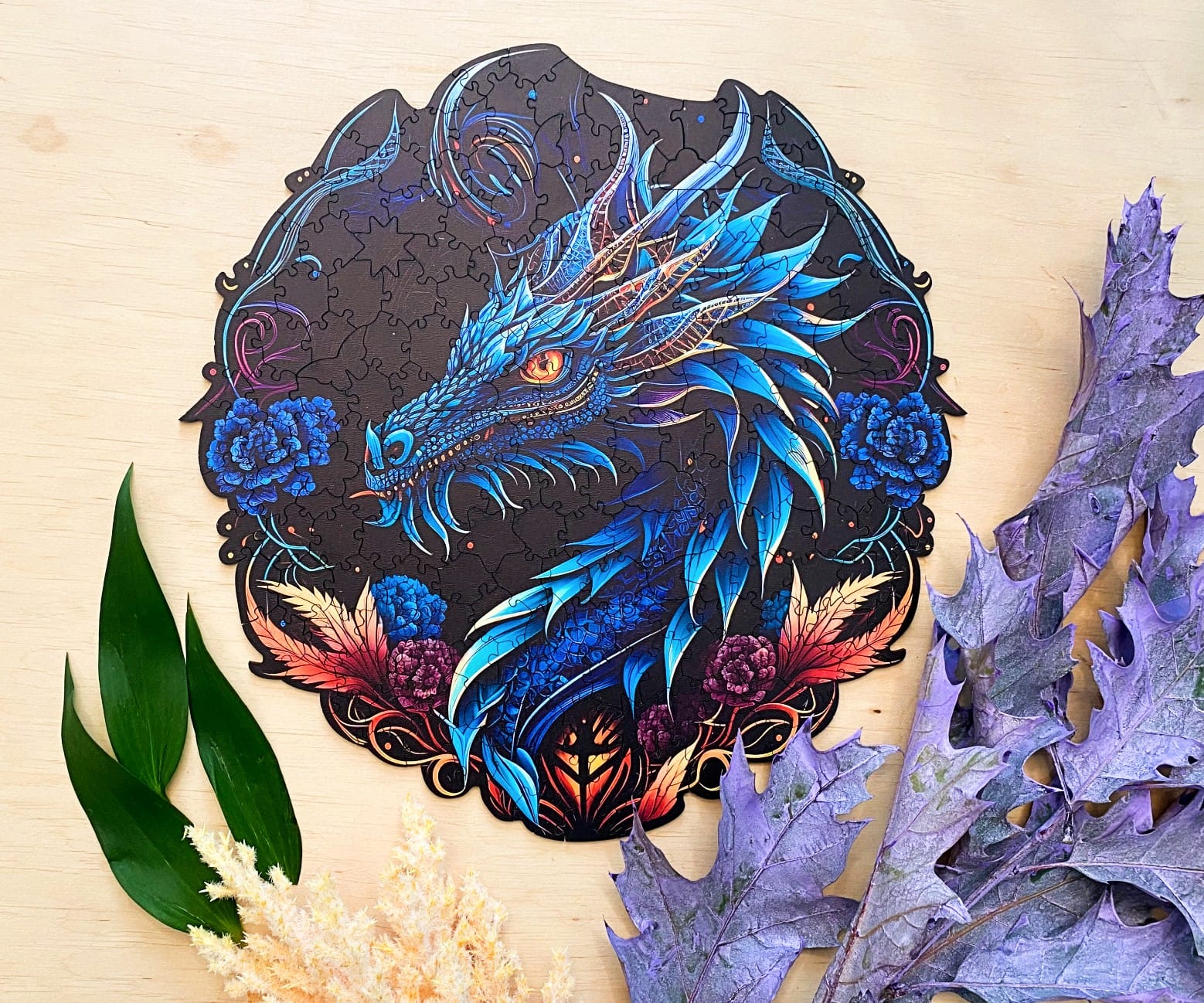 milliwood-peace-and-harmony-mystery-holzpuzzle-206-teile-drache image 3