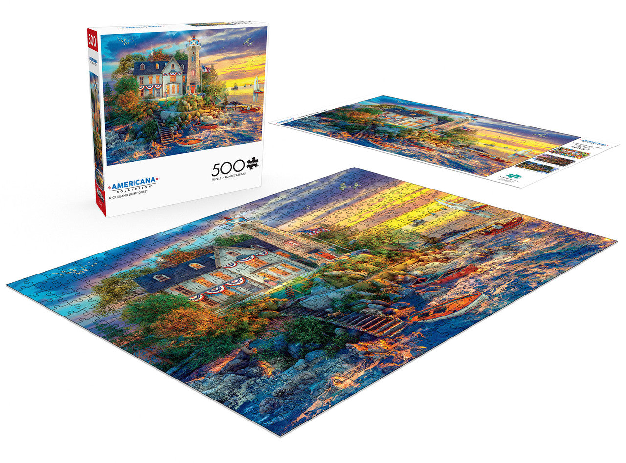buffalo-games-americana-rock-island-puzzle-500-teile-leuchtturm image 3