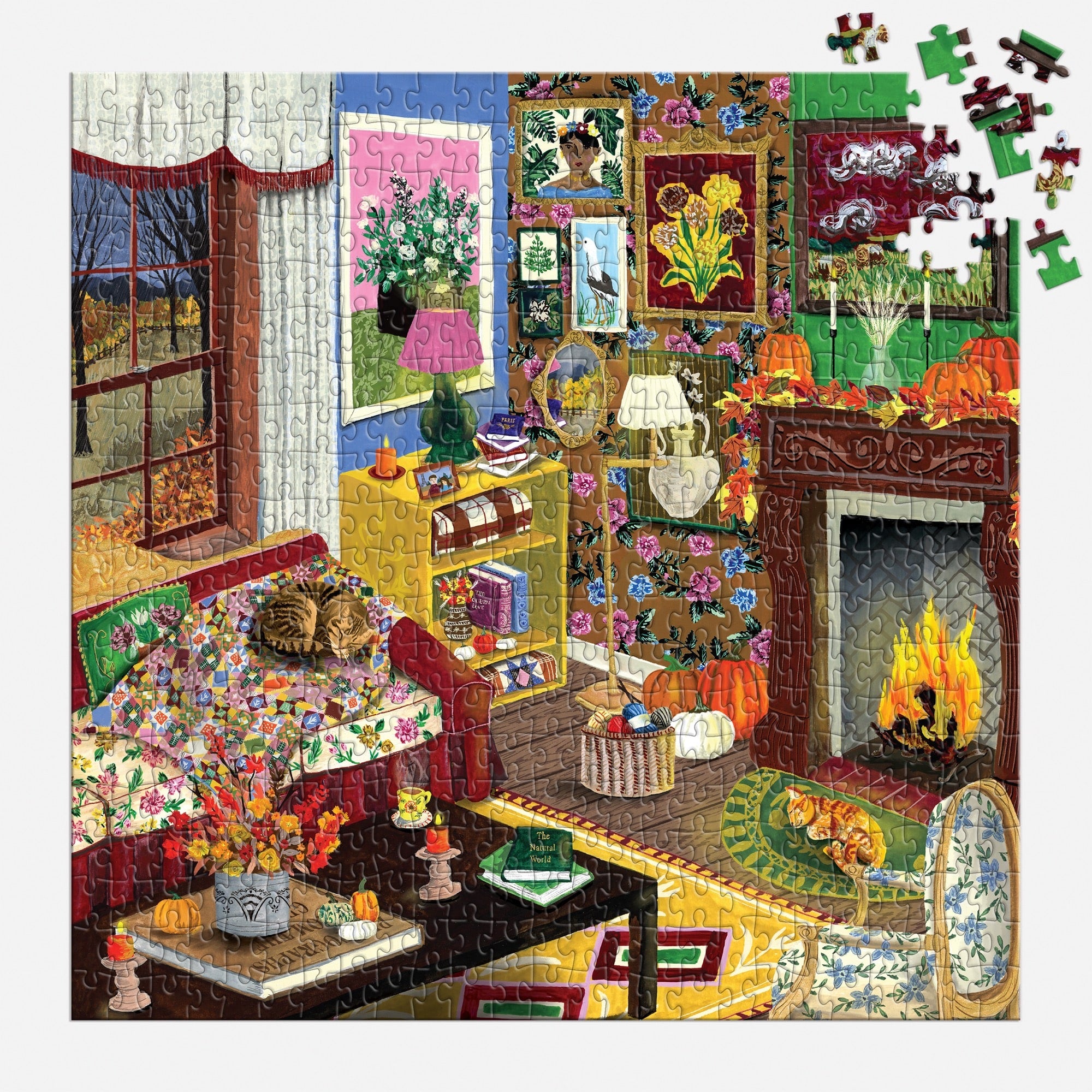 galison-fall-is-in-the-air-puzzle-500-teile-herbst-wohnzimmer image 4