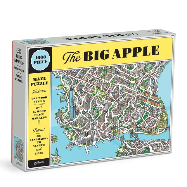 galison-the-big-apple-1000-teile-maze-puzzle-labyrinth-new-york image 1
