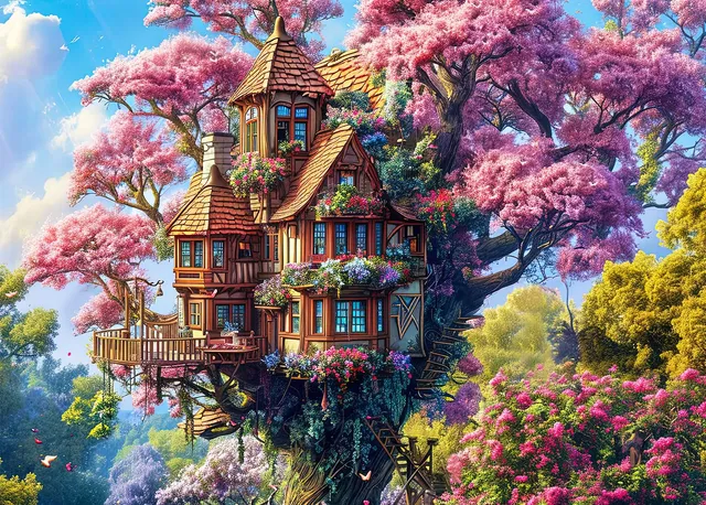 huadada-puzzle-1000-teile-blumenbaum-70x50-cm image 1