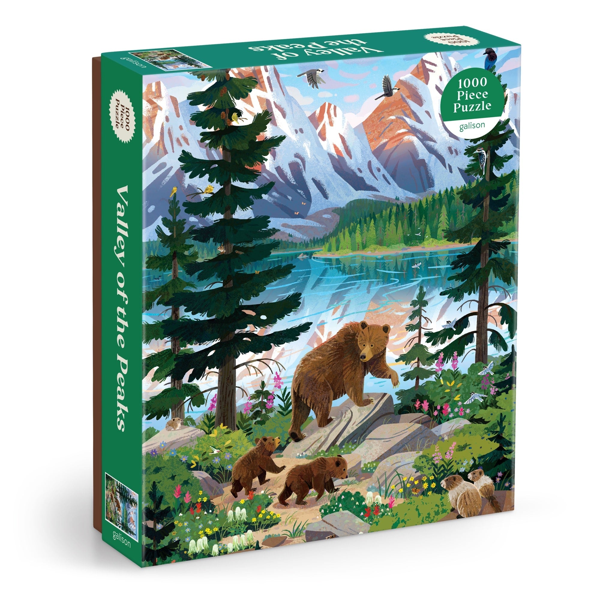 galison-valley-of-the-peaks-puzzle-1000-teile-bergsee image 1