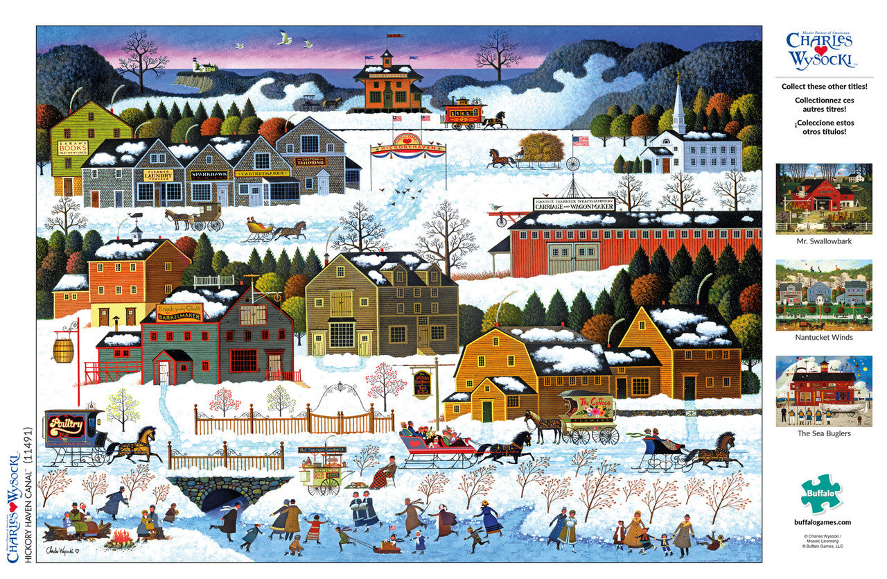 buffalo-games-hickory-haven-canal-puzzle-1000-teile-winterdorf image 3