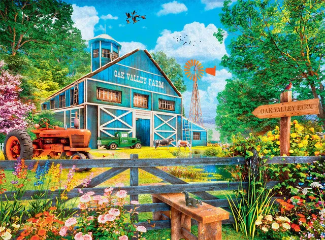 buffalo-games-country-life-oak-valley-farm-puzzle-1000-teile image 1