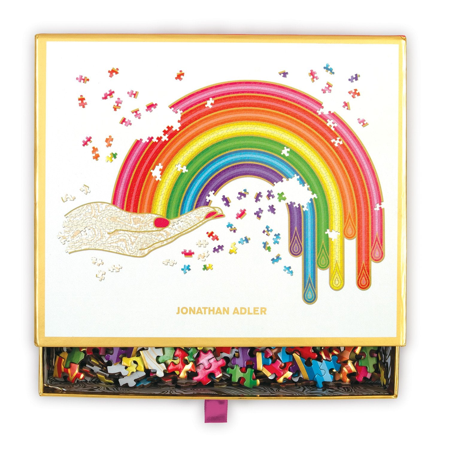 galison-jonathan-adler-rainbow-hand-750-teile-form-puzzle-folie image 1
