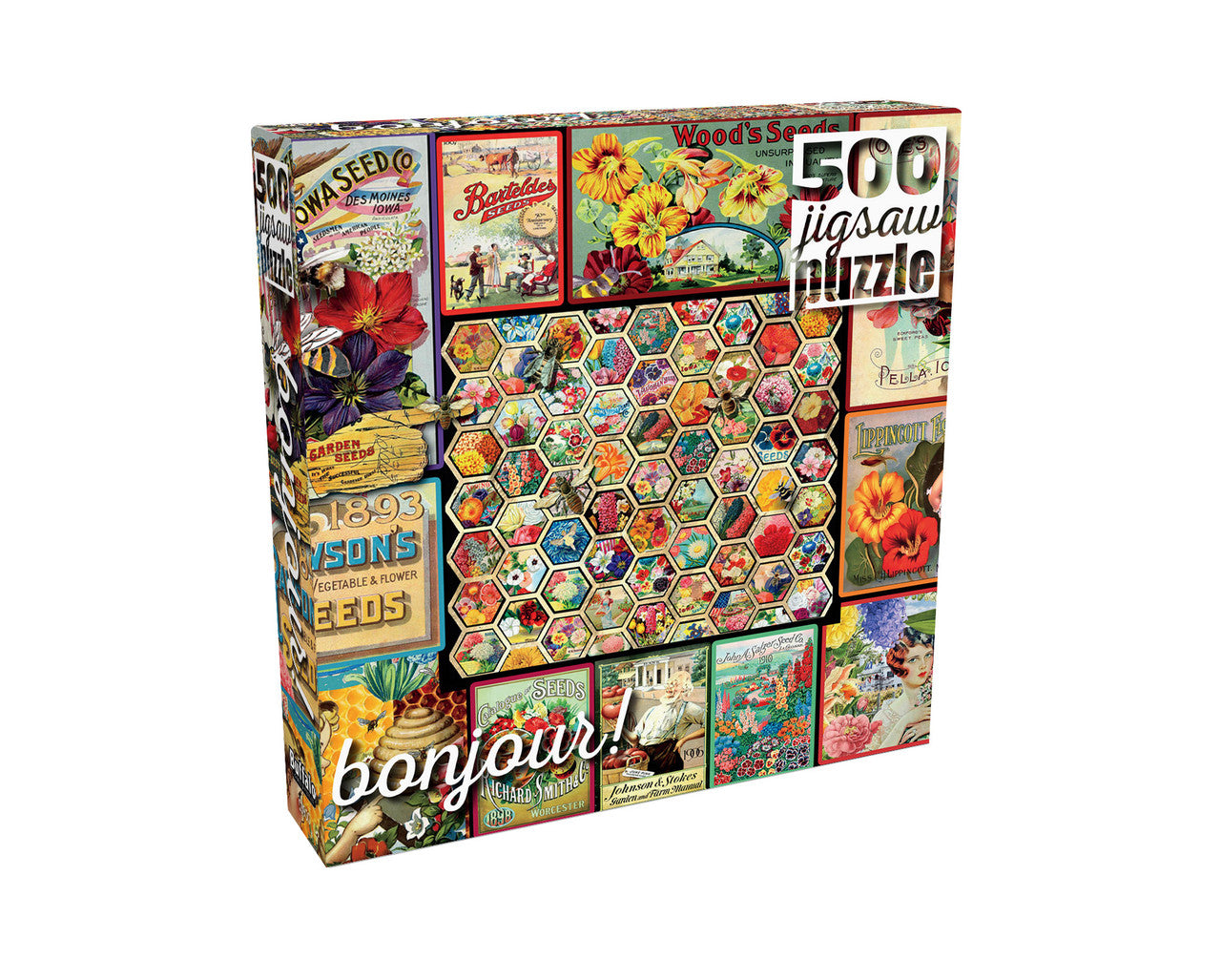 buffalo-games-bonjour-vintage-ephemera-puzzle-500-teile image 3