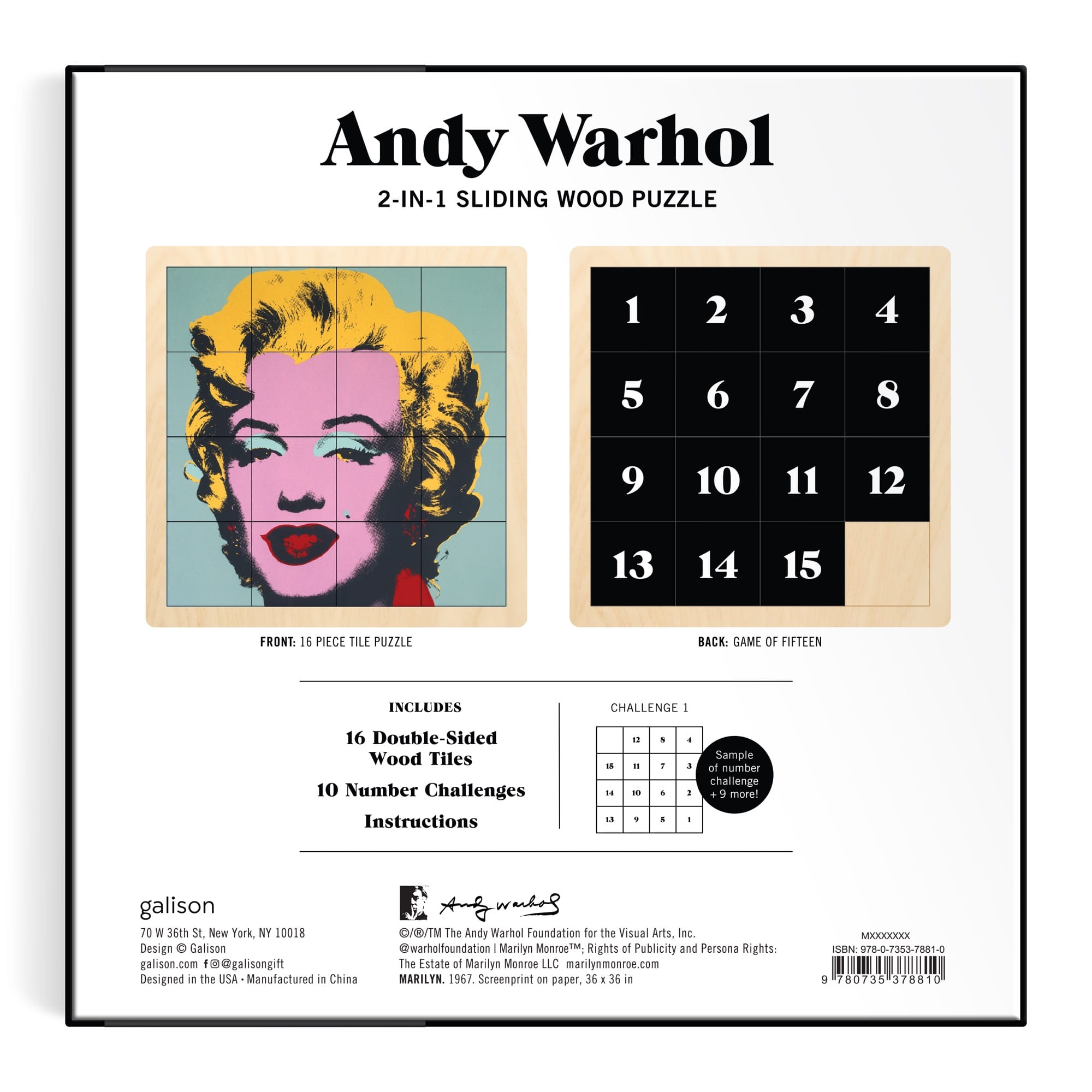galison-andy-warhol-marilyn-schiebepuzzle-holz-2-in-1 image 7