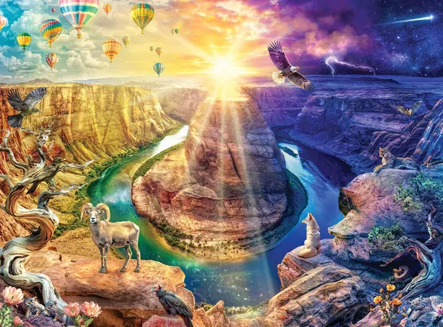 buffalo-games-horseshoe-bend-1000-teile-puzzle-tag-nacht image 1