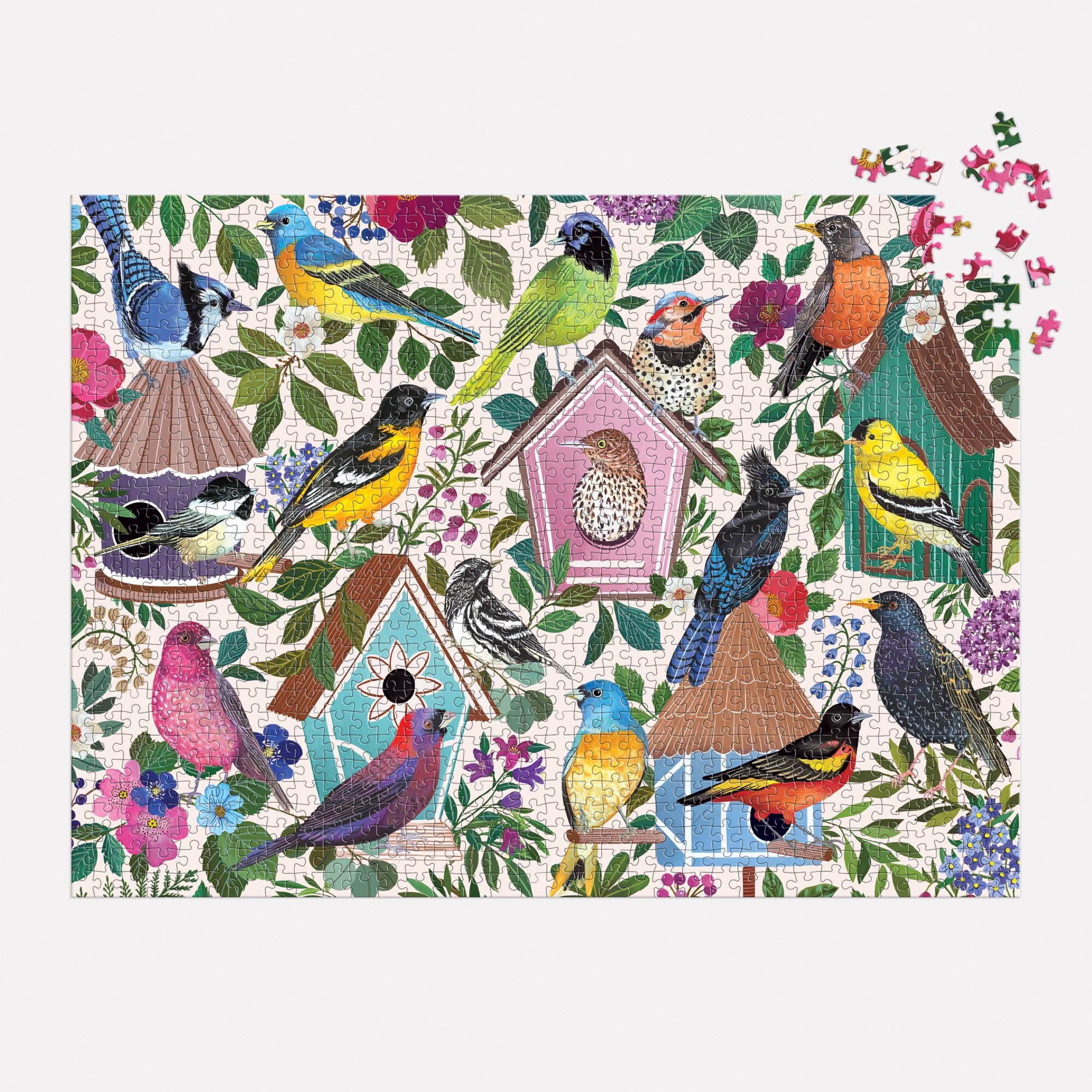 galison-birdhouse-lane-puzzle-1000-teile-vogelh-user image 4