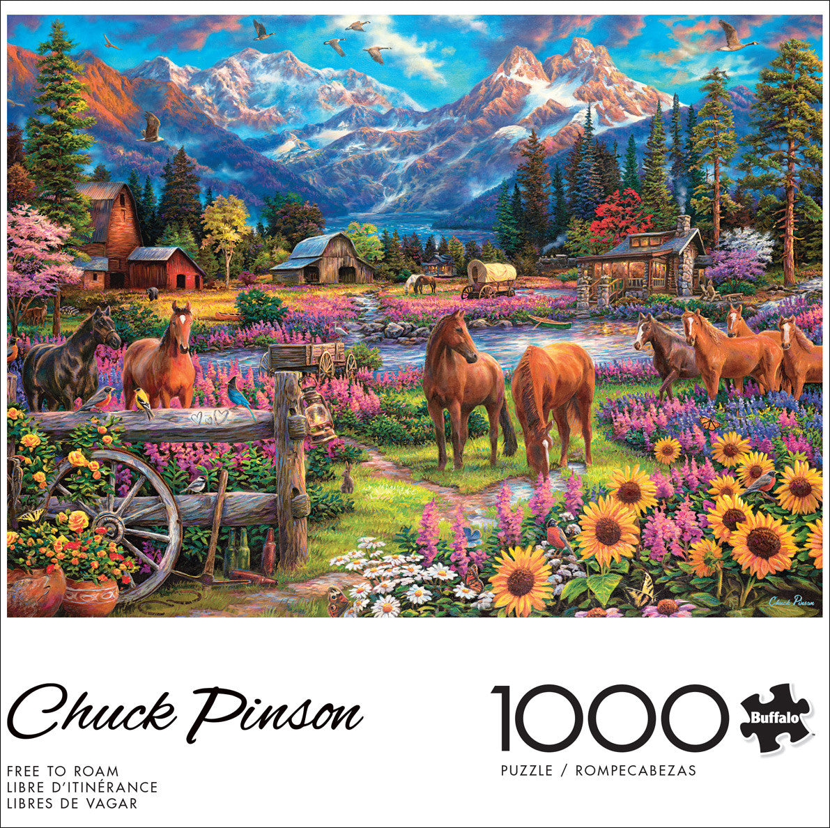buffalo-games-free-to-roam-1000-teile-puzzle-pferde image 3
