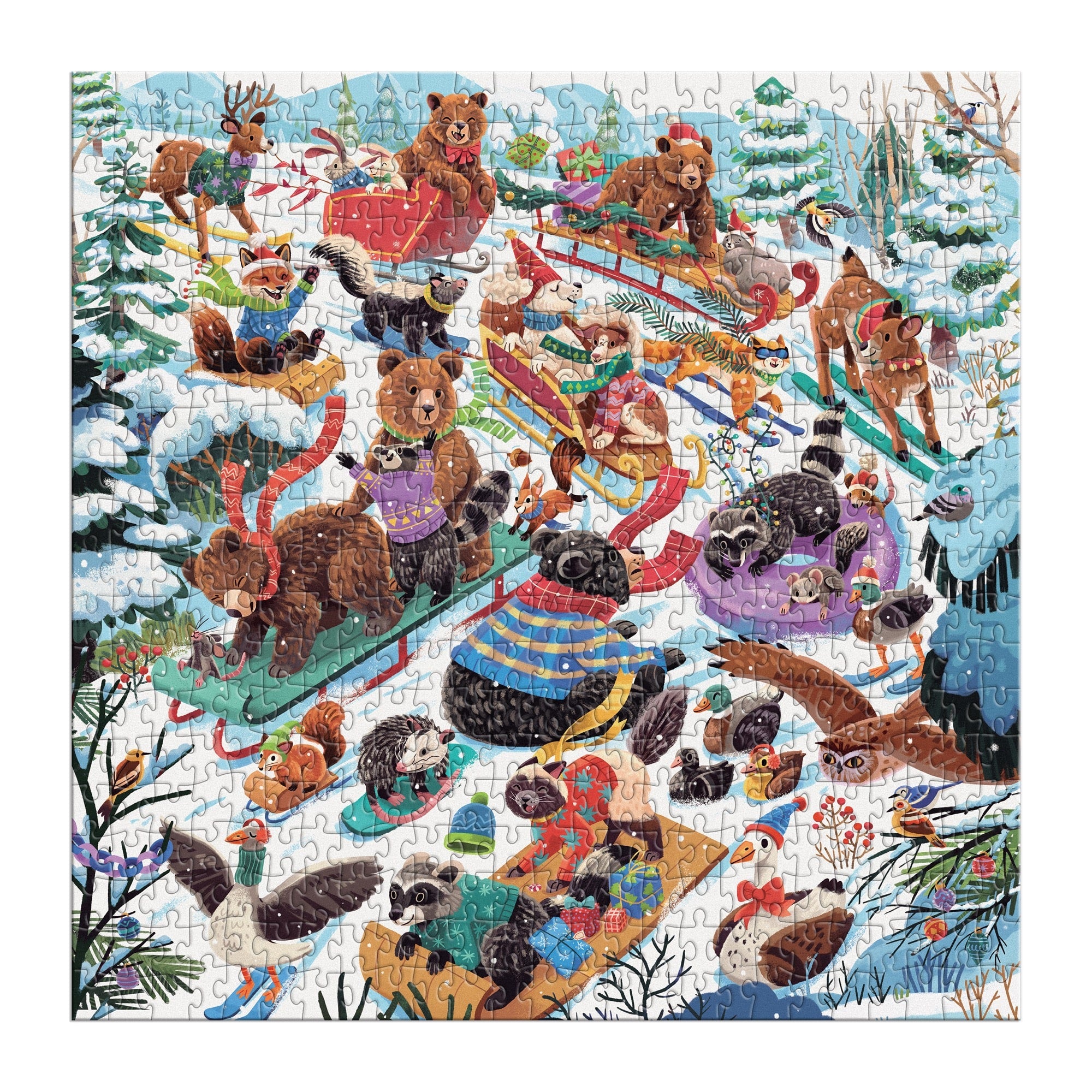 galison-dashing-all-the-way-500-teile-puzzle-winter image 3