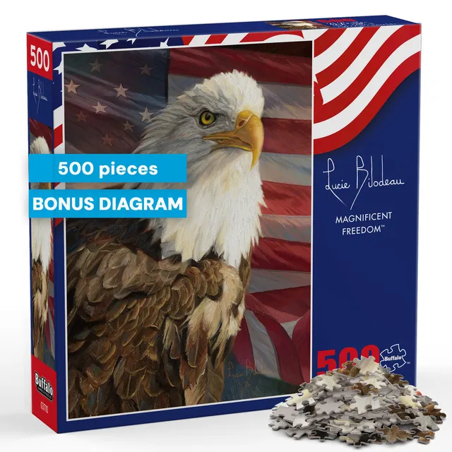 buffalo-games-americana-magnificent-freedom-500-teile-puzzle-adler image 1