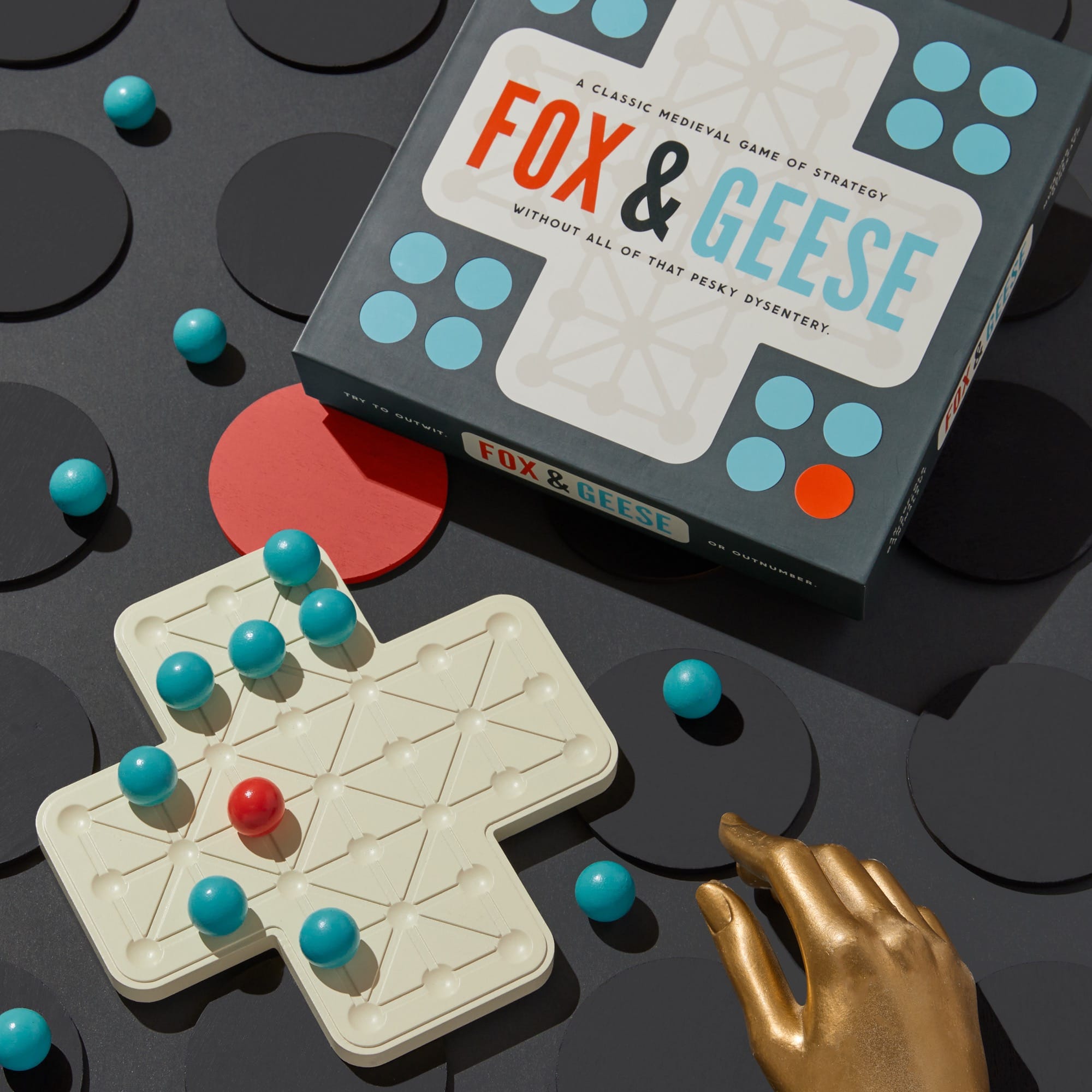 galison-fox-geese-brettspiel-holz-2-personen-strategie image 8