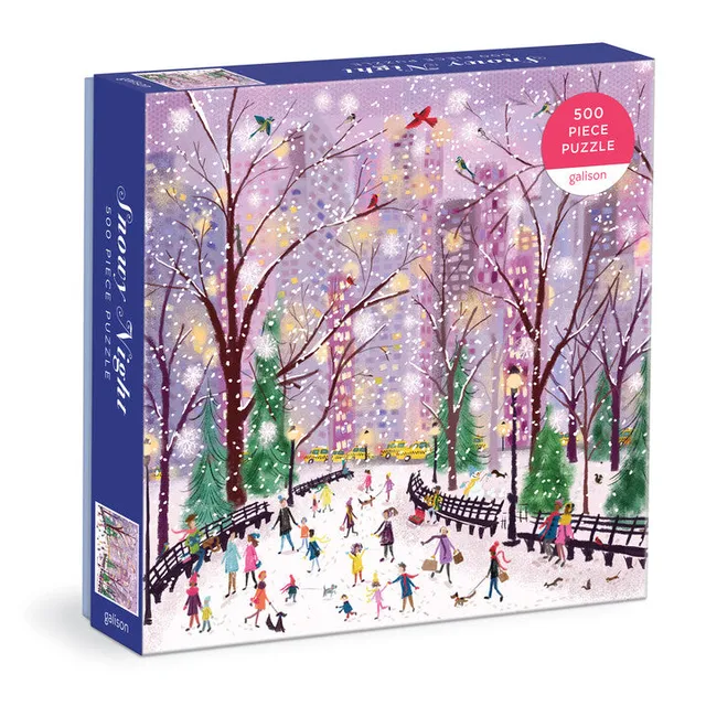 galison-snowy-night-500-teile-puzzle-winter image 1