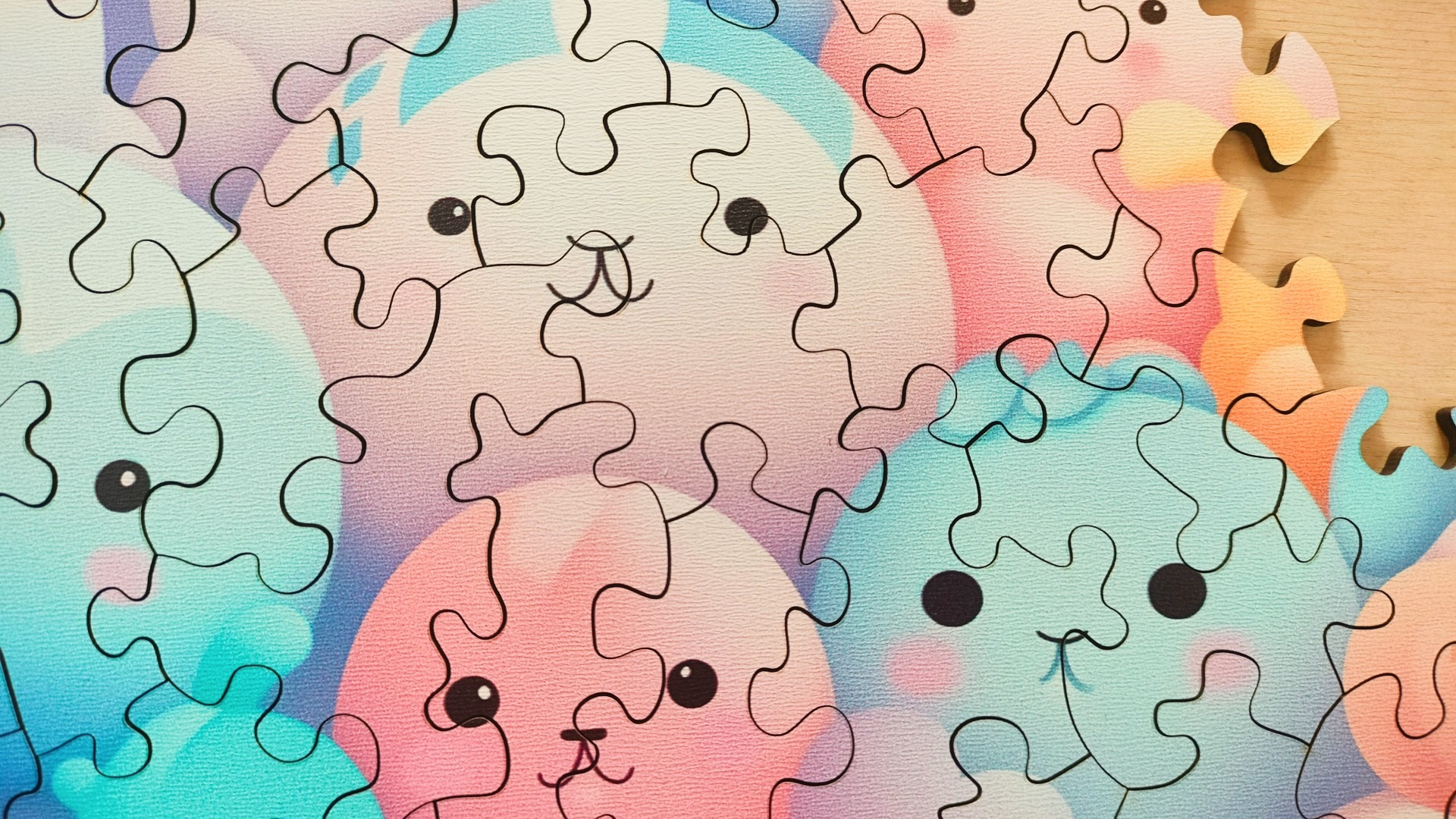 milliwood-dream-team-happy-bubbles-holzpuzzle-50-teile-pastell image 2