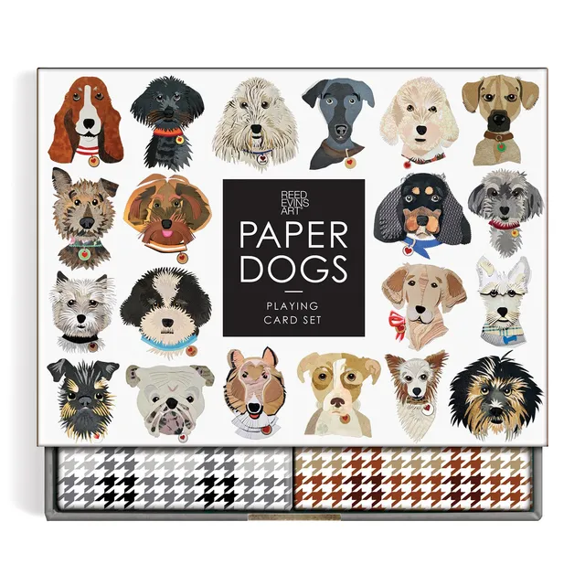galison-paper-dogs-spielkarten-set-2-decks-hunde image 1
