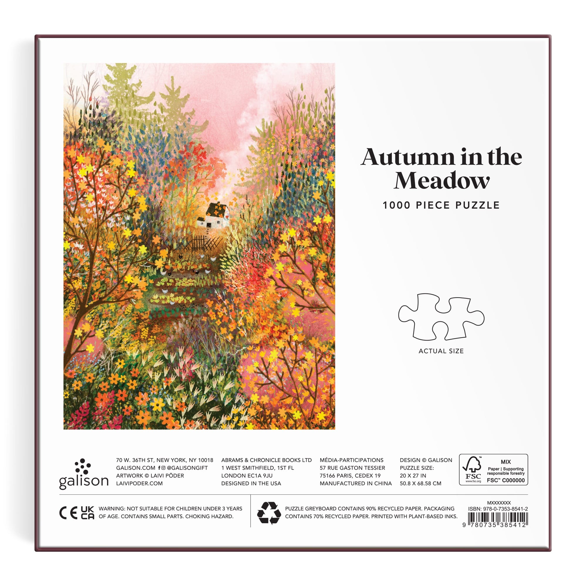 galison-autumn-in-the-meadow-1000-teile-puzzle-herbst image 5