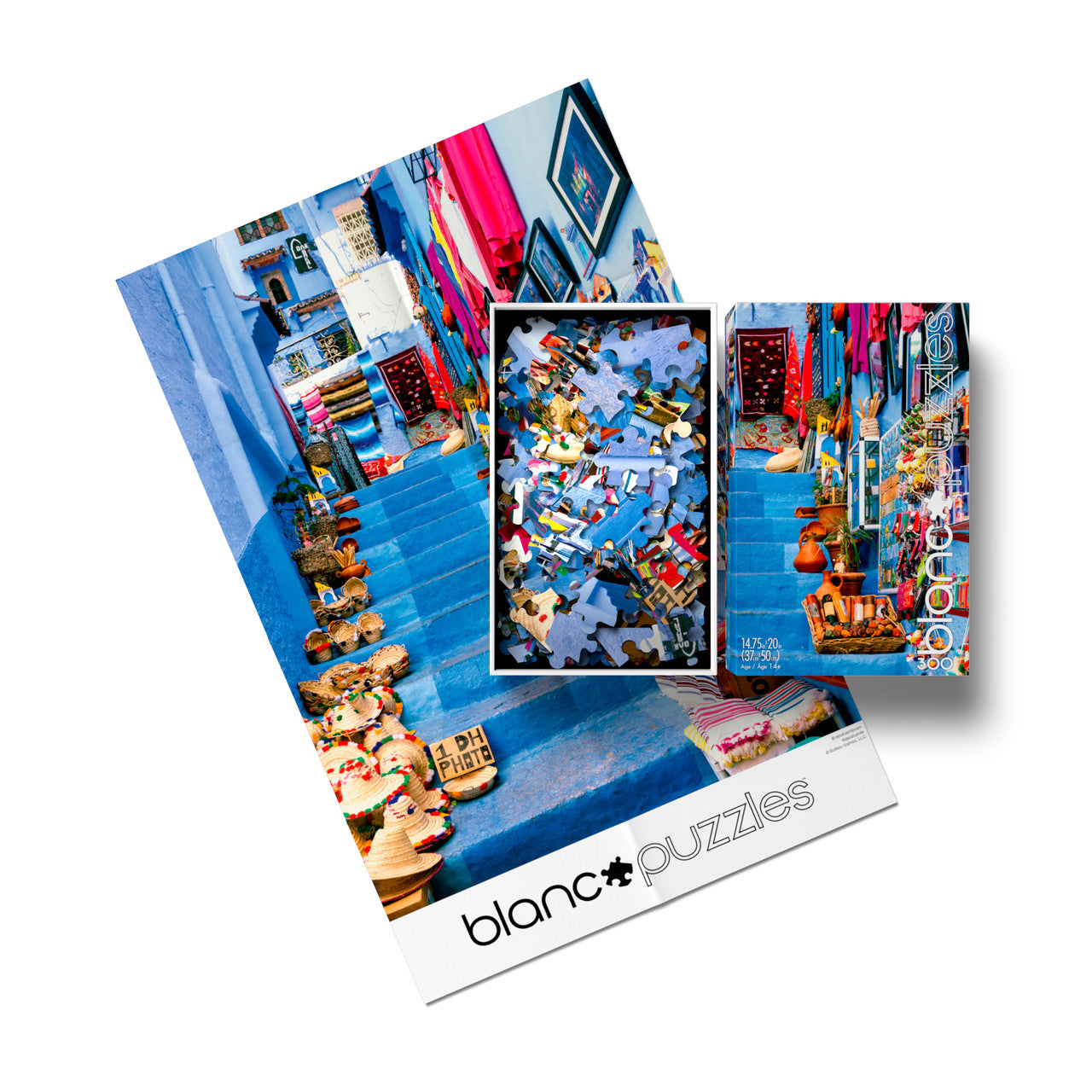 blanc-blue-city-of-morocco-300-teile-puzzle-marokko image 7