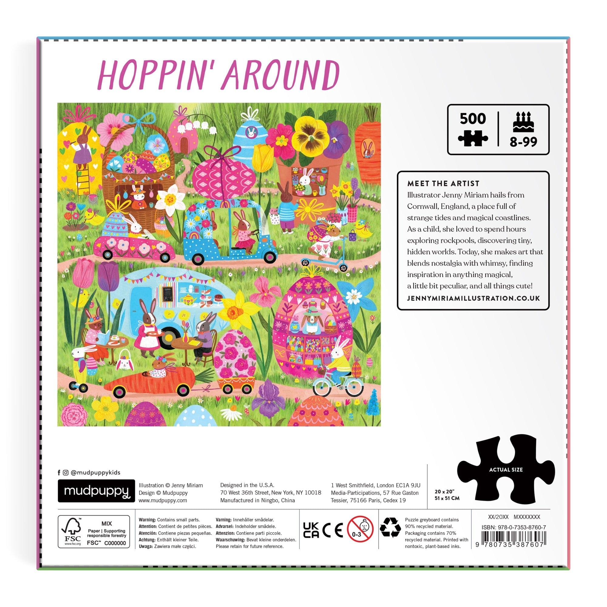 galison-hoppin-around-familienpuzzle-500-teile-51x51-cm image 6