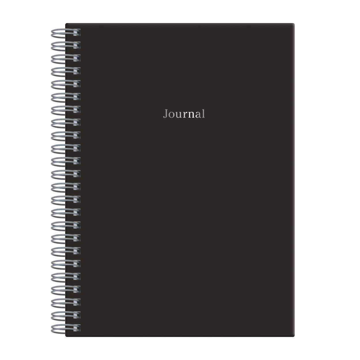 galison-black-wire-o-journal-notizbuch-a5-liniert-schwarz image 1