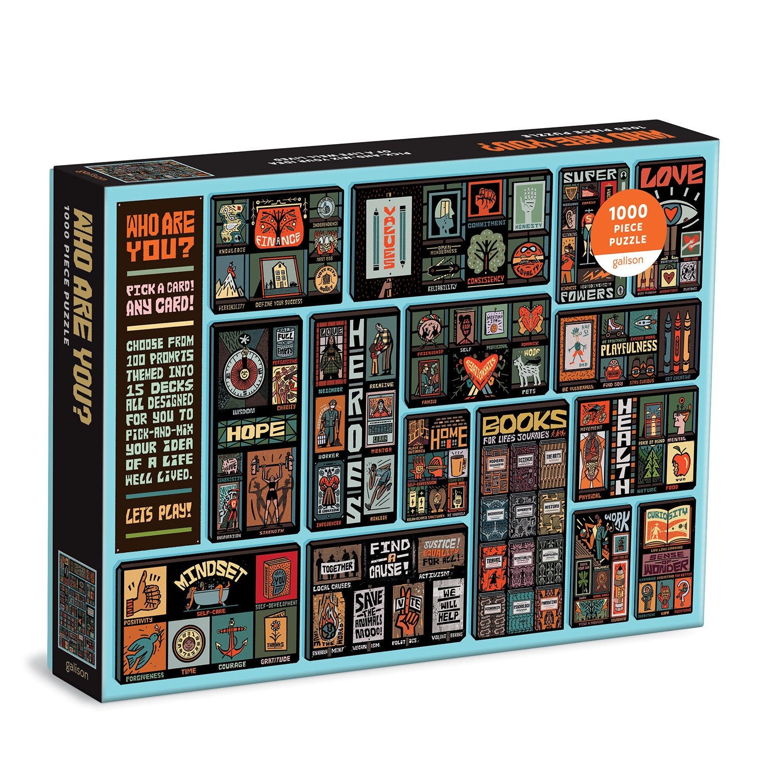 galison-who-are-you-puzzle-1000-teile-mapology-spr-che image 1