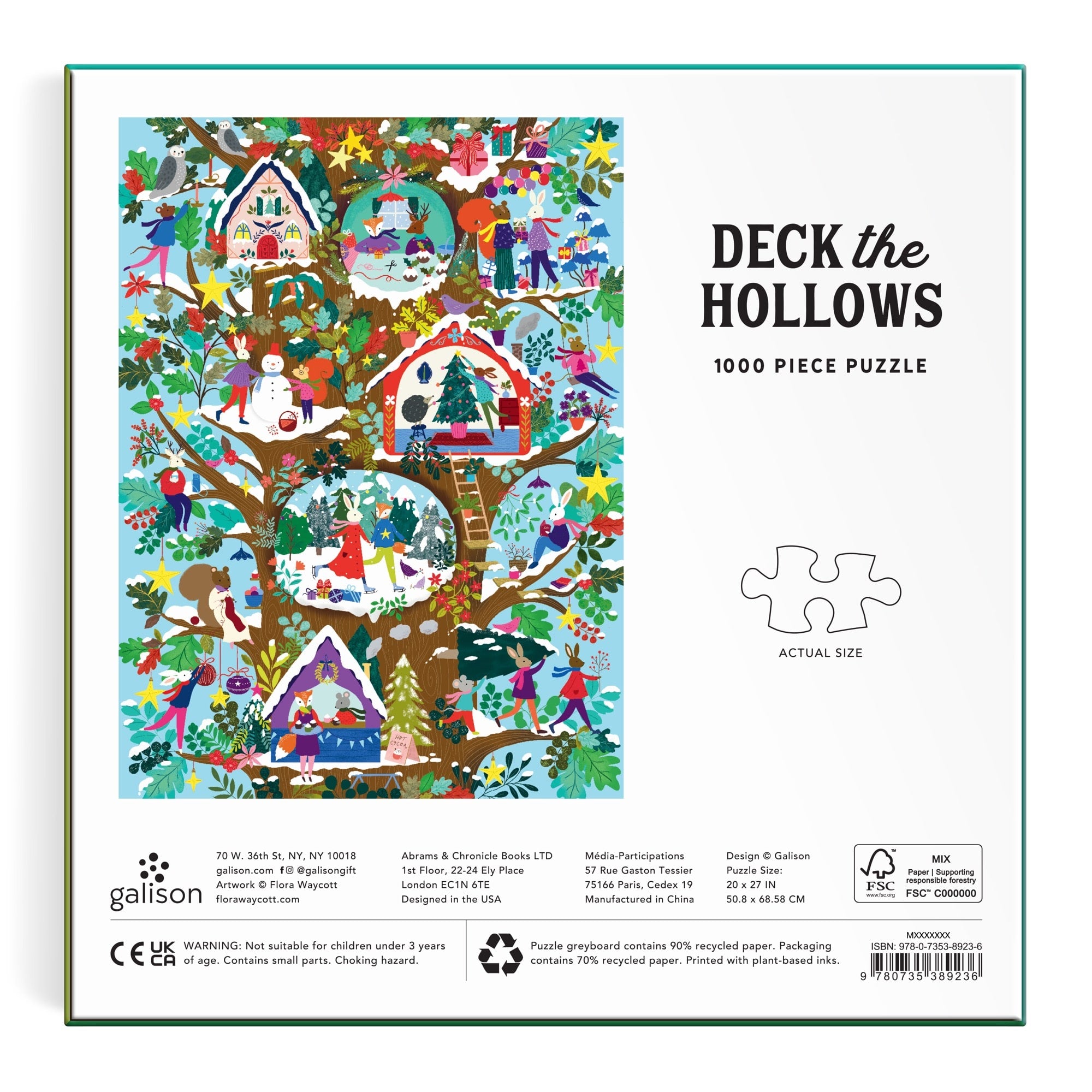 galison-jigsaw-puzzles-deck-the-hollows-1000-teile-weihnachten image 6