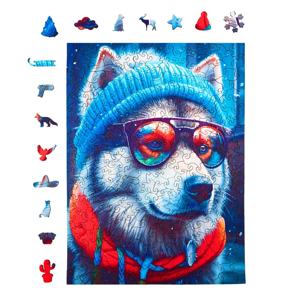 milliwood-cold-is-cool-malamut-alek-holzpuzzle-316-teile-husky image 1