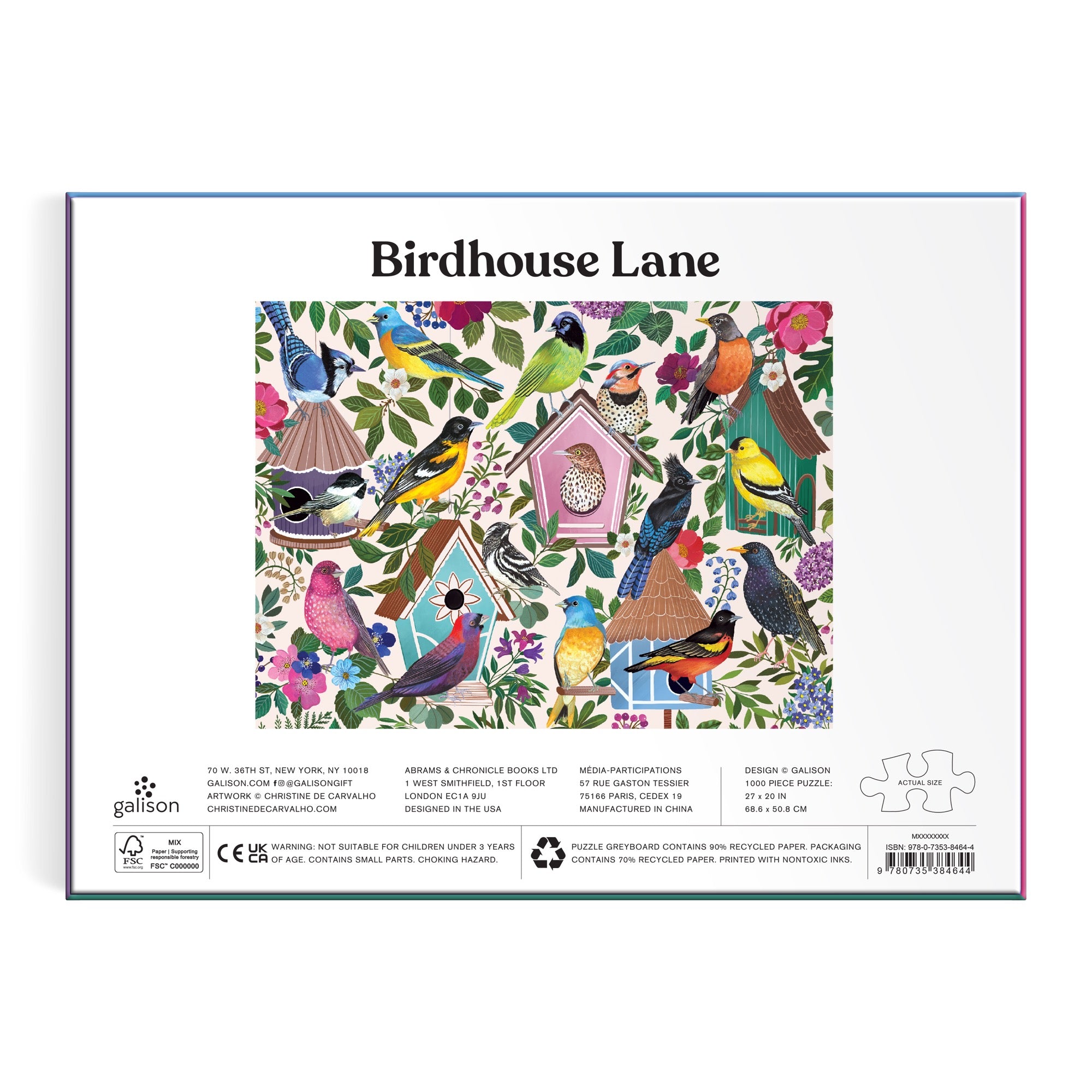 galison-birdhouse-lane-puzzle-1000-teile-vogelh-user image 5