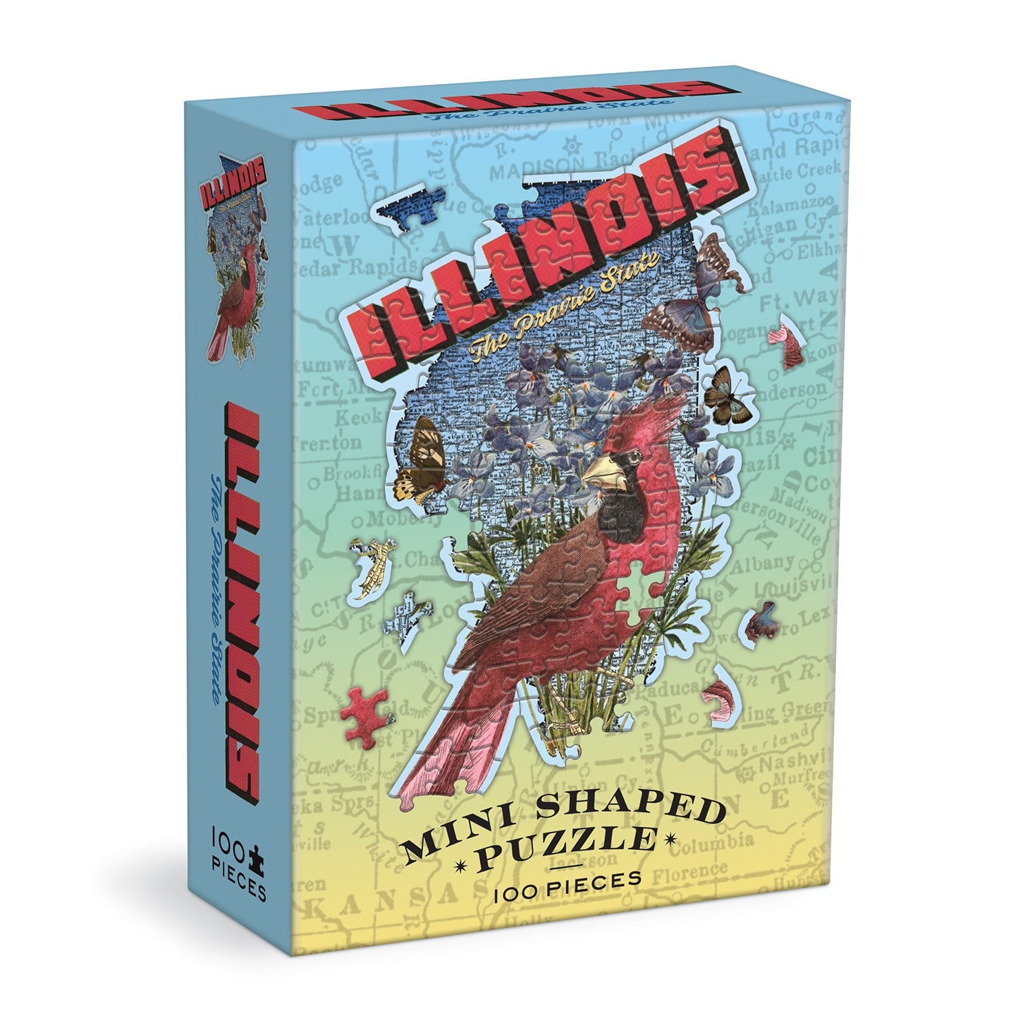 galison-illinois-mini-puzzle-100-teile-vogel-blume image 1