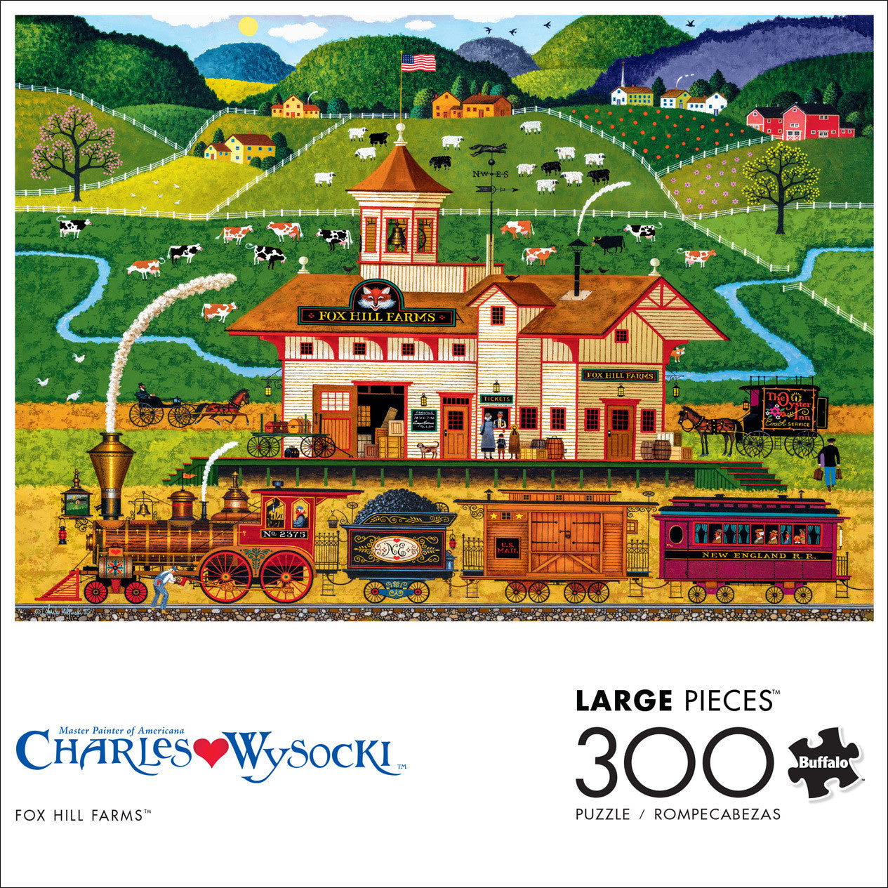 buffalo-games-fox-hill-farms-300-teile-puzzle-bahnhof image 2