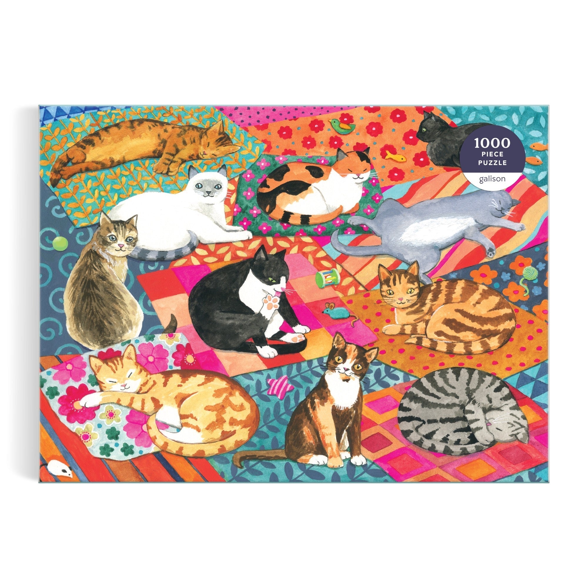 galison-lounging-cats-1000-teile-puzzle-katzen image 2