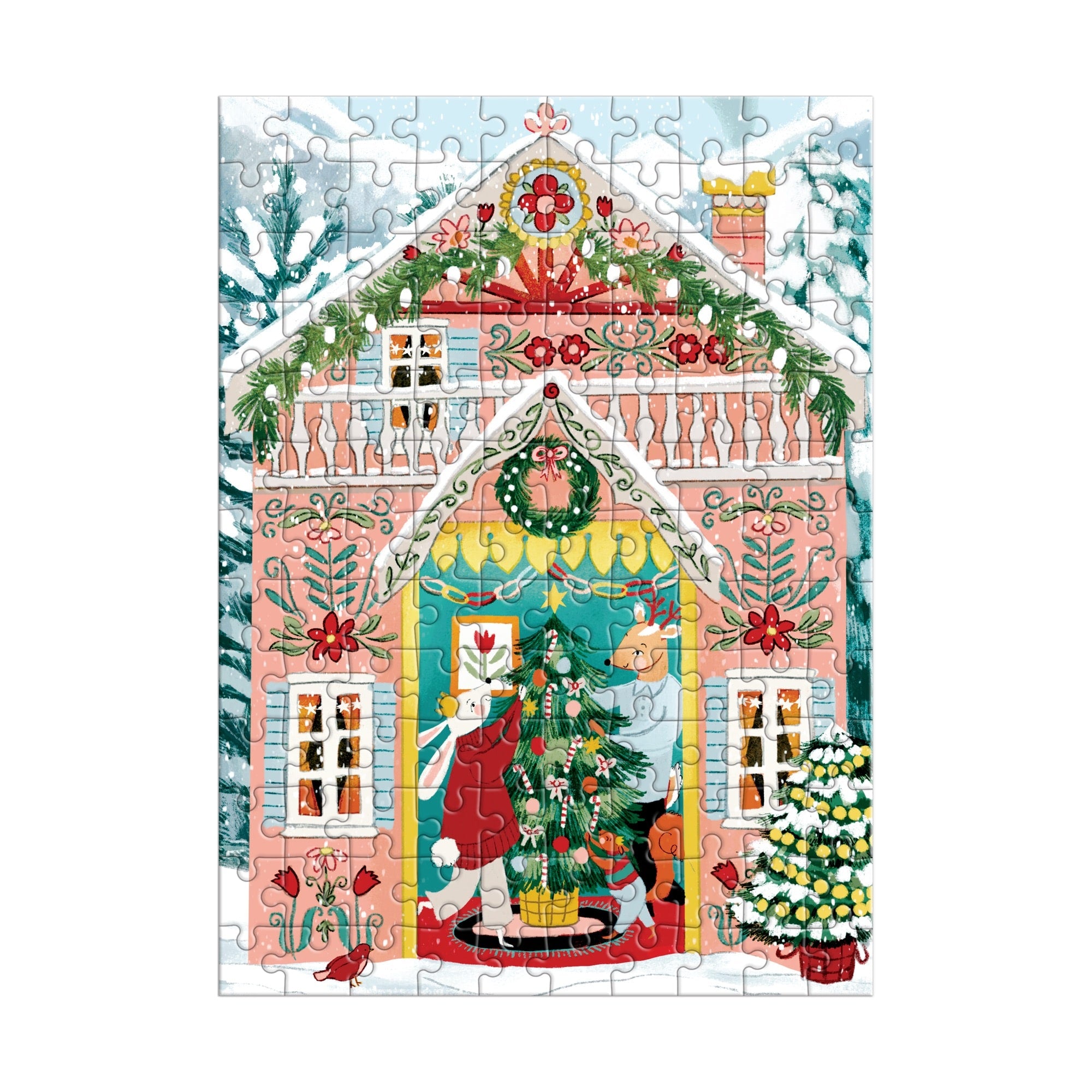 galison-swiss-chalet-130-teile-puzzle-weihnachts-ornament image 2
