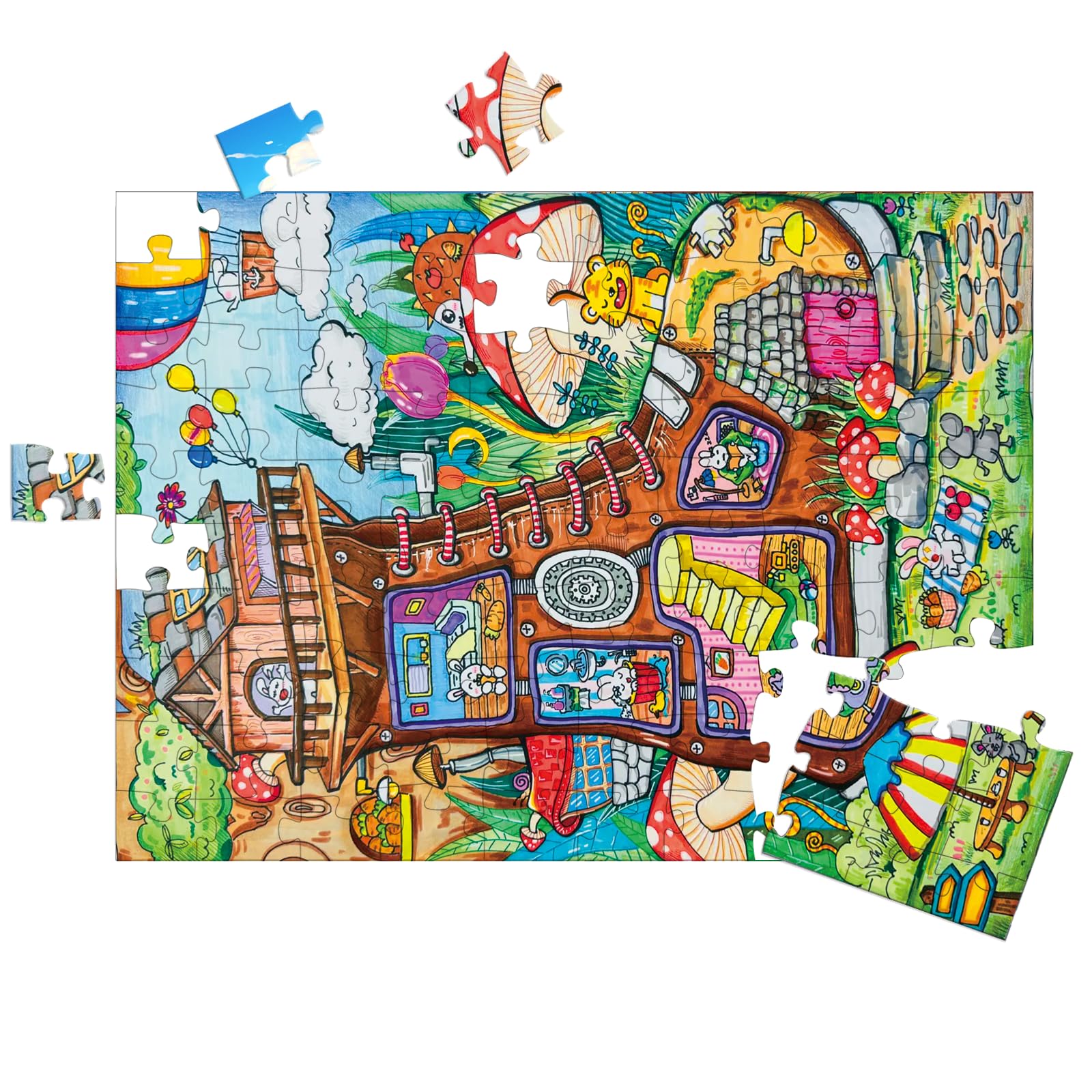 huadada-schuhphantasie-100-teile-kinderpuzzle-38x25-cm image 7