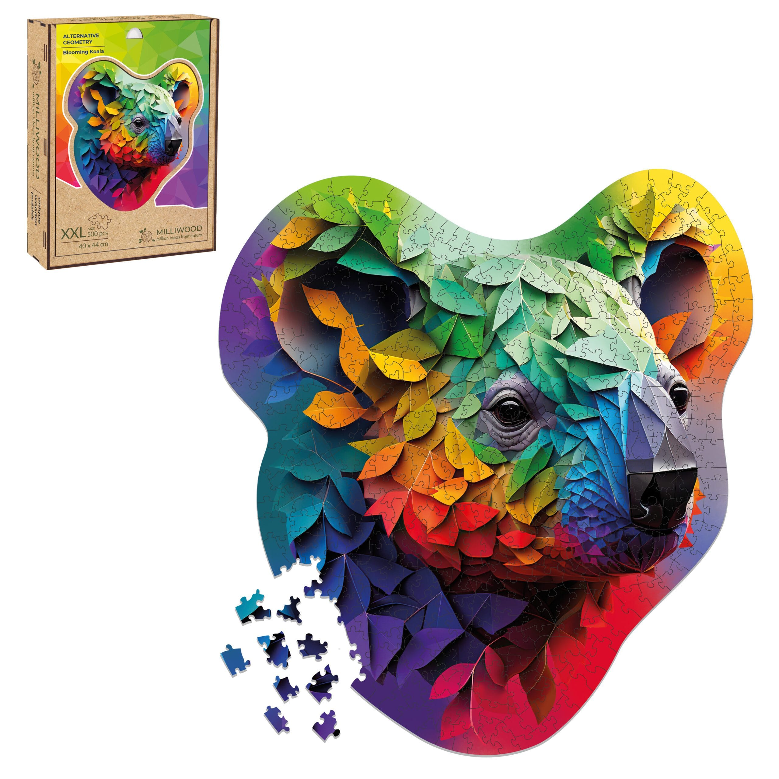 milliwood-alternative-geometry-holzpuzzle-blooming-koala-500-teile image 8