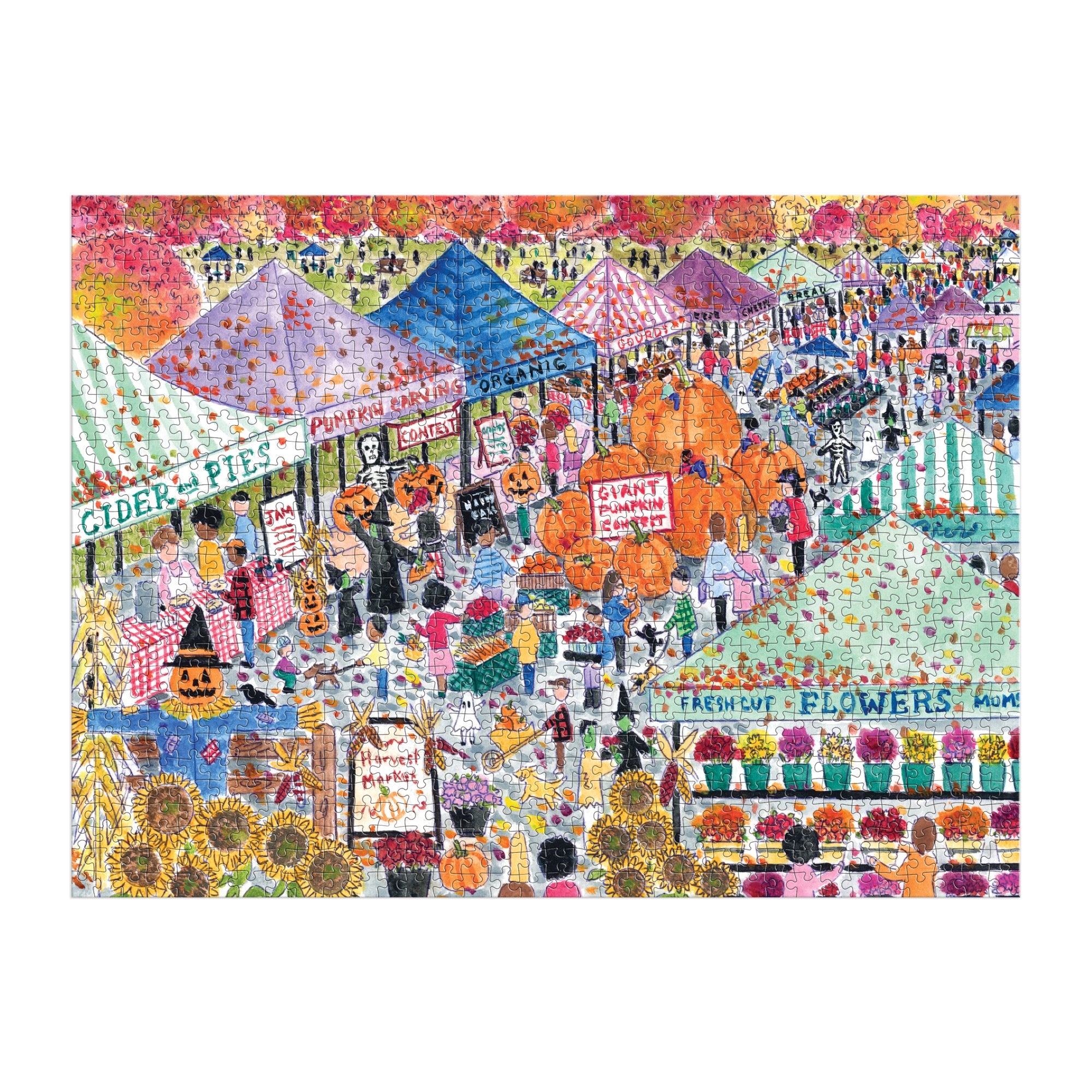 galison-michael-storrings-harvest-market-puzzle-1000-teile-herbst image 3