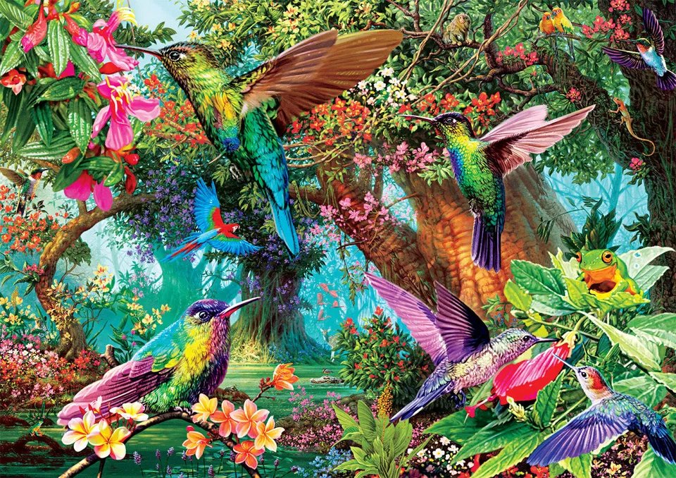buffalo-games-amazing-nature-hummingbird-garden-puzzle-500-teile-kolibri image 1