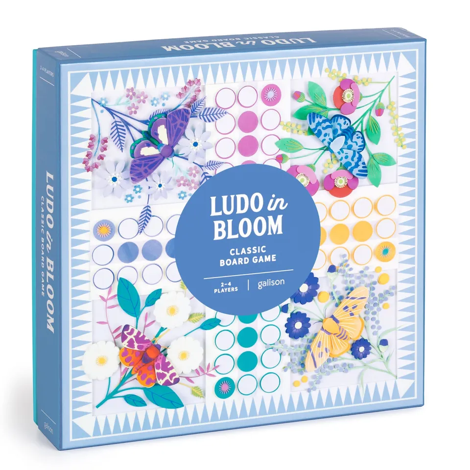 galison-ludo-in-bloom-brettspiel-holzfiguren-schmetterling image 1