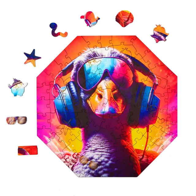 milliwood-funnymals-techno-goose-holzpuzzle-90-teile image 1