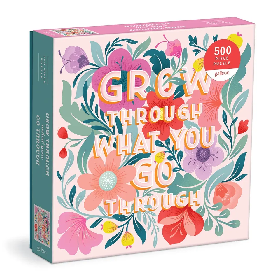 galison-grow-through-what-you-go-through-500-teile-puzzle-blumen image 1