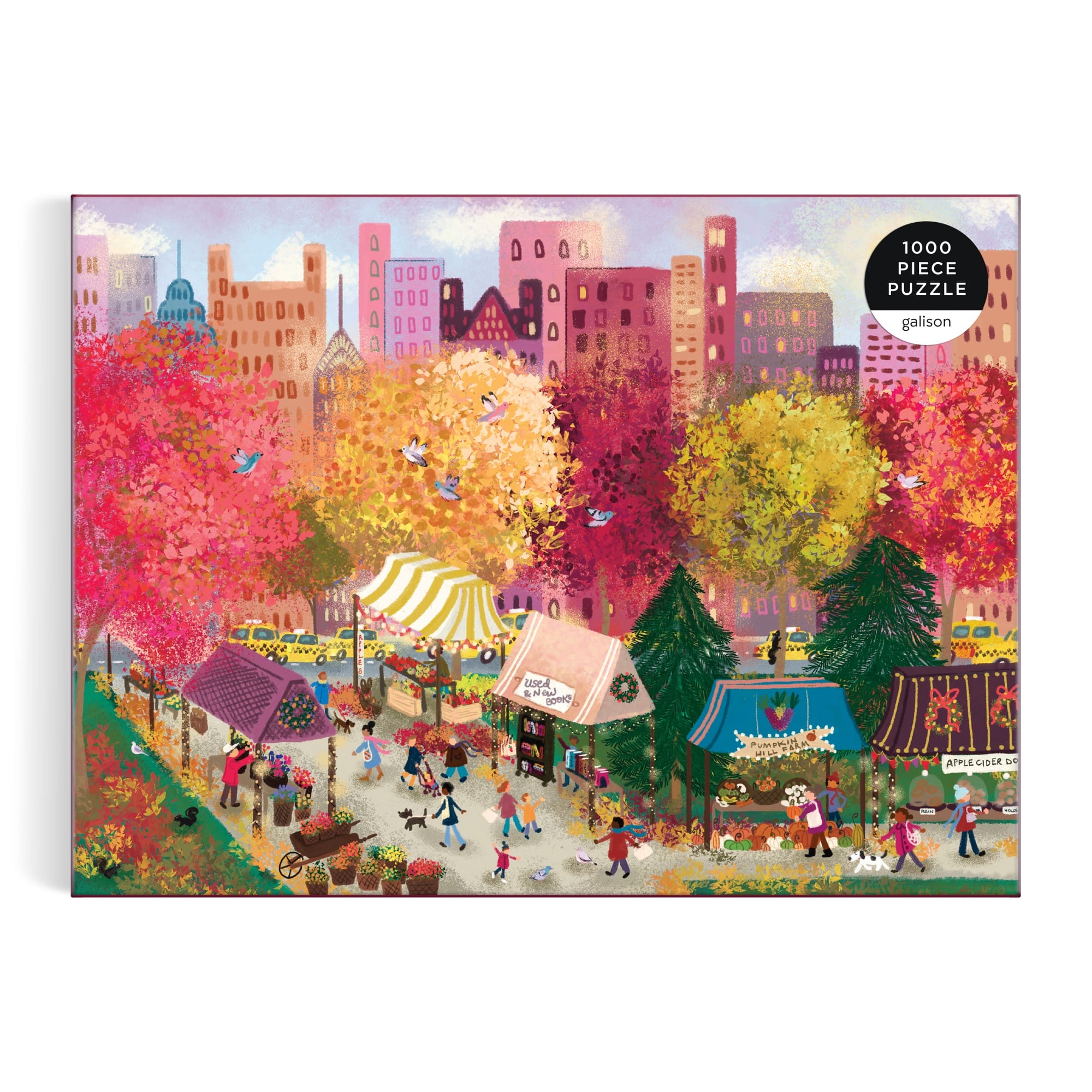 galison-autumn-city-market-puzzle-1000-teile-herbst image 2