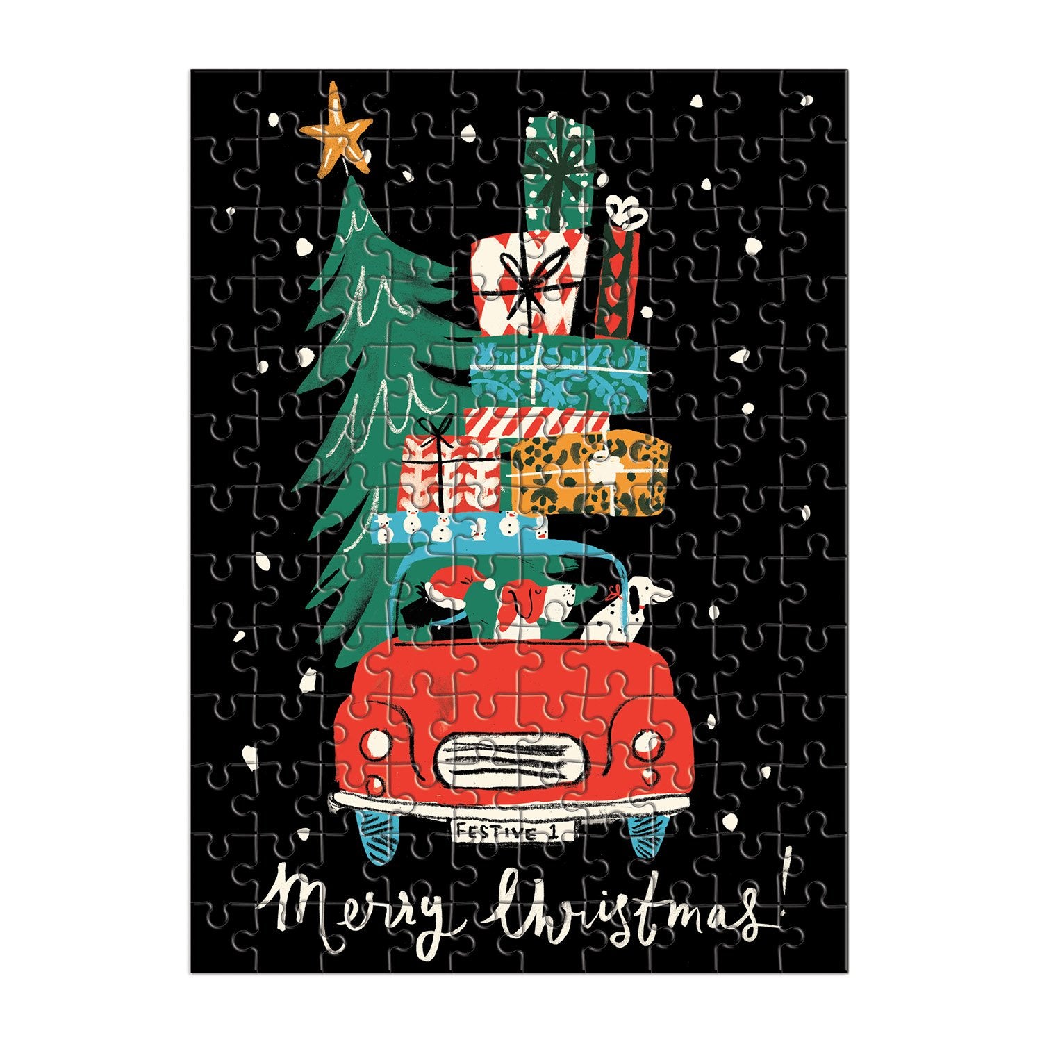 galison-christmas-car-puzzle-anh-nger-130-teile-weihnachtsauto image 2